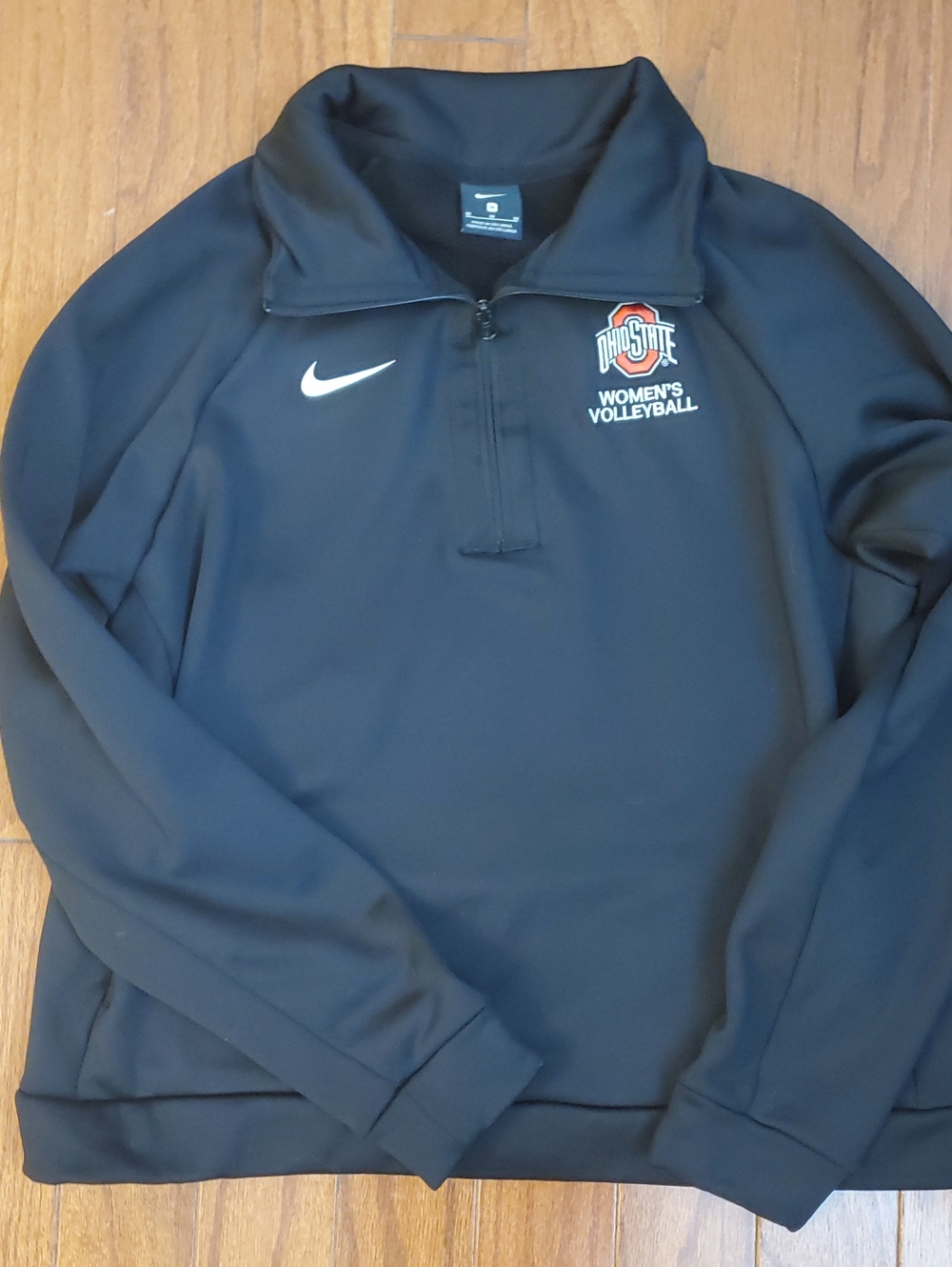 Nike Ohio State Volleyball black zip neck pullover Medium Sport Collegiate